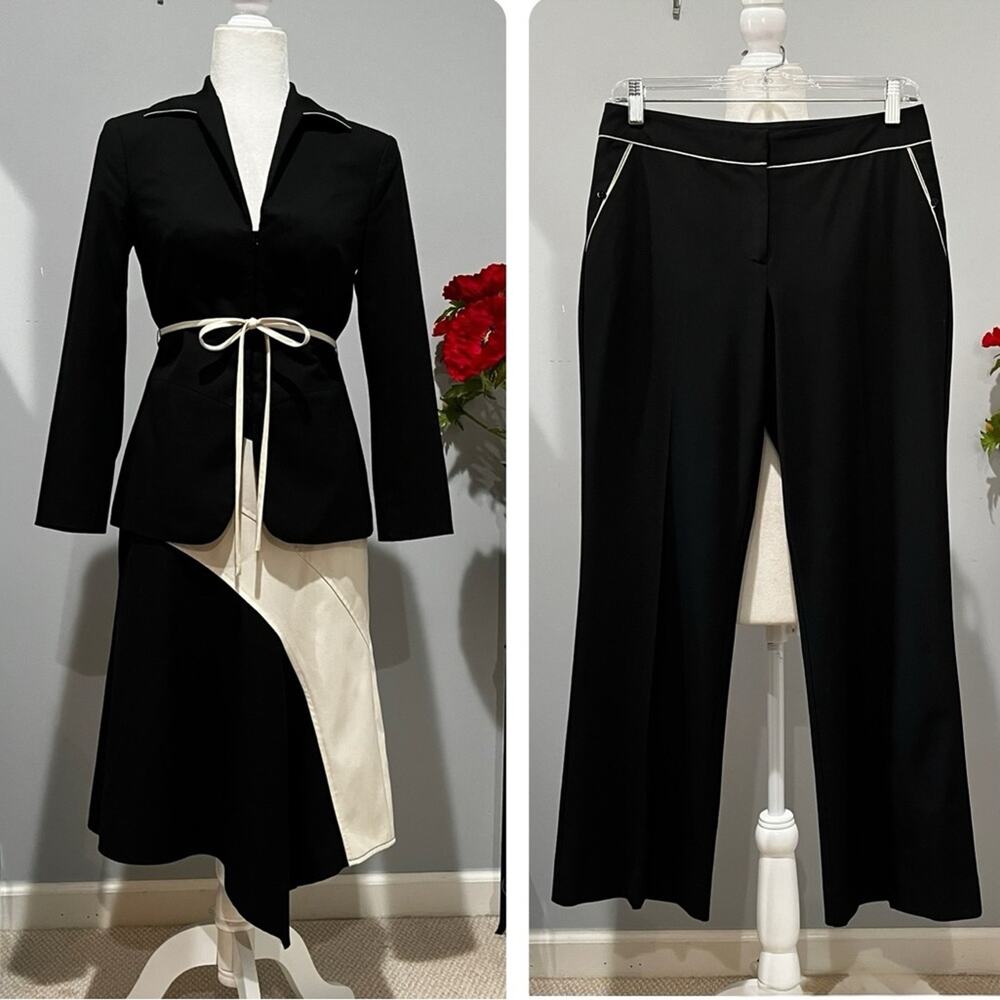 NEW The Limited Classic Longline Structured Hourglass Tailored Pantsuit Skirt 4
